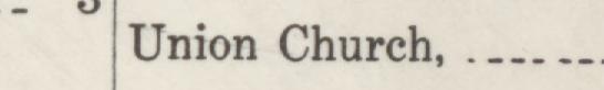 The index line reading Union Church in the 1940 atlas
