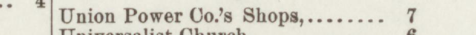 The index line reading Union Power Co's Shops in the 1894 atlas