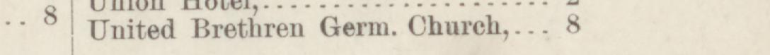 The line reading United Brethren Germ. Church in the 1884 atlas index