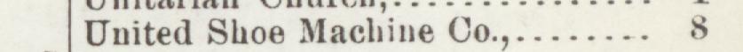 The line reading United Shoe Machine Co in the 1904 atlas index