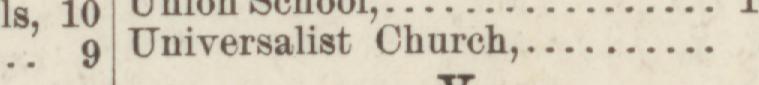 The line reading Universalist Church in the 1884 atlas index