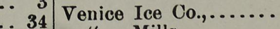 The line reading Venice Ice Co in the 1893 atlas index