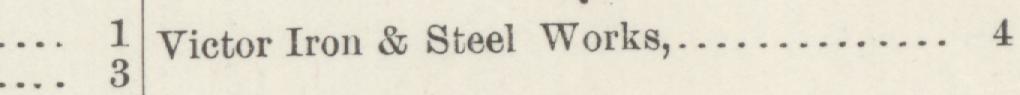 The line reading Victor Iron & Steel Works in the 1888 atlas index