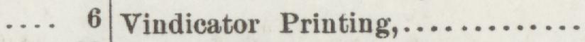 The line reading Vindicator Printing in the 1889 atlas index