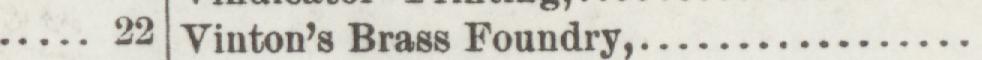 The index line reading Vinton's Brass Foundry in the 1889 atlas