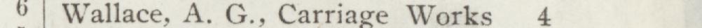 The line reading Vollace. A. G Carriage Work in the 1904 atlas index