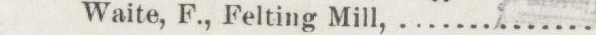 The line reading Waite, F., Pelting Mill in the 1894 atlas index