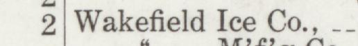 The line reading Wakefield Ice in the 1909 atlas index