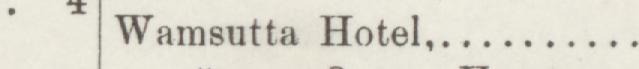 The index line reading Wamsutta Hotel in the 1889 atlas
