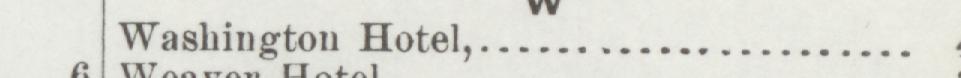 The line reading Washington Hotel in the 1890 atlas index