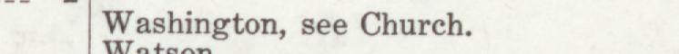 The line reading Washington, see Church in the 1911 atlas index