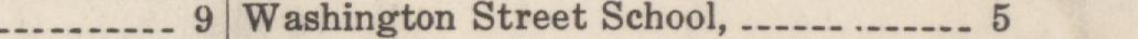 The line reading Washington Street School in the 1921 atlas index