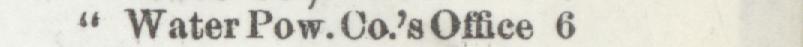 The line reading Water Pow. Co?s Office 6 in the 1902 atlas index