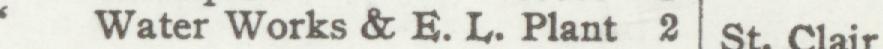 The line reading Water Works & E. L. Plan in the 1907 atlas index