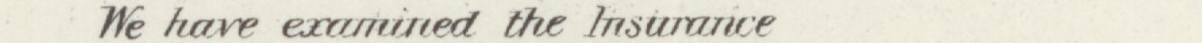 The line reading We have examined the Insuranice in the 1890 atlas index