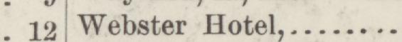 The line reading Webster Hotel in the 1888 atlas index