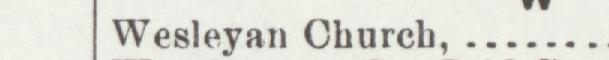 The index line reading Wesleyan Church in the 1902 atlas