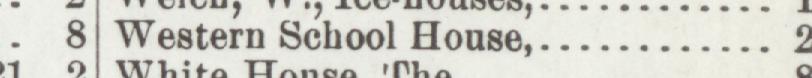 The line reading Western School House in the 1902 atlas index