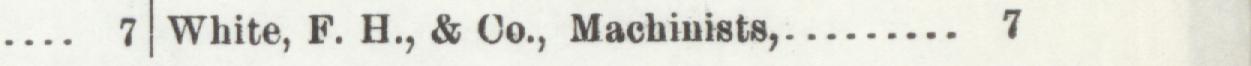 The line reading White, F. H.,& Co.,Machinist8 in the 1903 atlas index