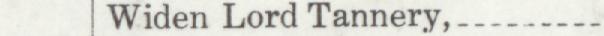 The index line reading Widen Lord Tannery in the 1911 atlas