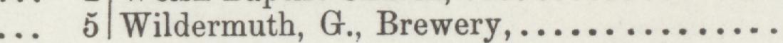 The index line reading Wildermuth, G., Brewery in the 1893 atlas