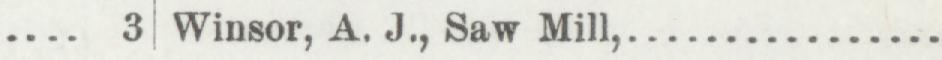 The line reading Winsor, A. J., Saw Mill in the 1893 atlas index