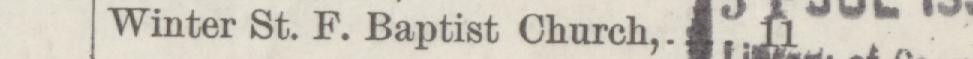 The line reading Winter St. F. Baptist Church in the 1886 atlas index