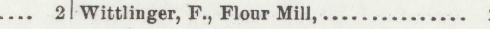 The line reading Wittlinger, F., Flour Mill in the 1899 atlas index