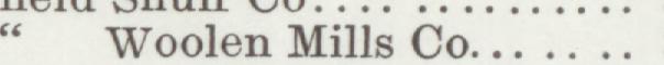 The line reading Woolen Mills Co in the 1906 atlas index