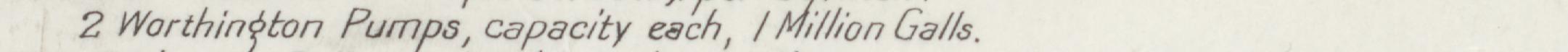The line reading Worthin¢ton Pumps, capacity each, / Million Galls in the 1892 atlas index