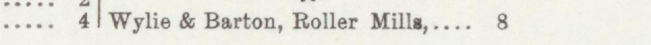 The line reading Wylie & Barton, Roller Mills in the 1897 atlas index