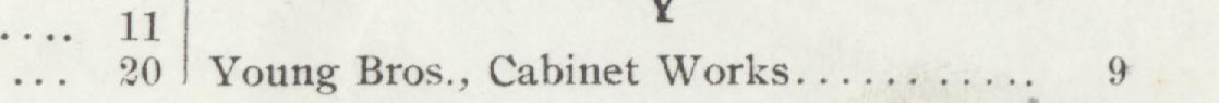 The line reading Young Bros, Cabinet Works in the 1904 atlas index