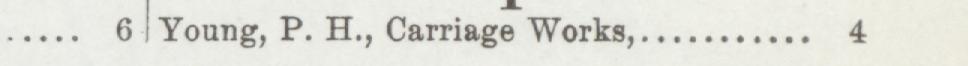 The line reading Young, P. H., Carriage Works in the 1892 atlas index