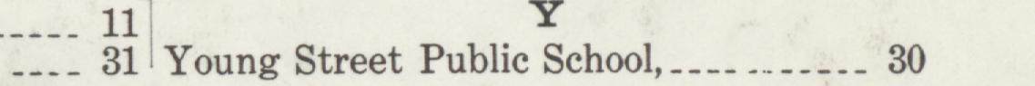 The line reading Young Street Public School in the 1912 atlas index
