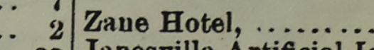 The line reading Zaue Hotel in the 1895 atlas index