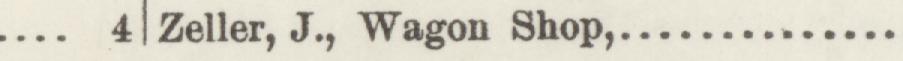 The line reading Zeller, J., Wagon Shop in the 1887 atlas index
