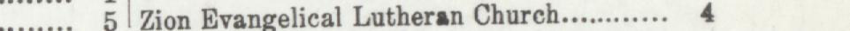 The line reading Zion Evangelical Lutheran Church in the 1907 atlas index
