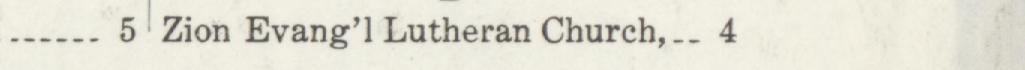 The line reading Zion Evangl Lutheran Church in the 1911 atlas index