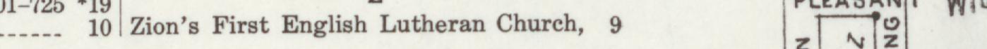 The line reading Zion's First English Lutheran Church,9 in the 1911 atlas index
