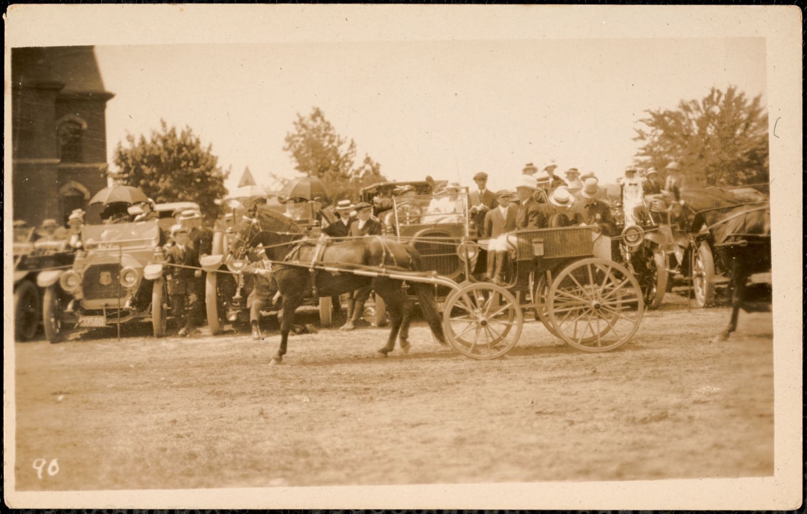 Horse and buggy, Fall River Public Library - undated