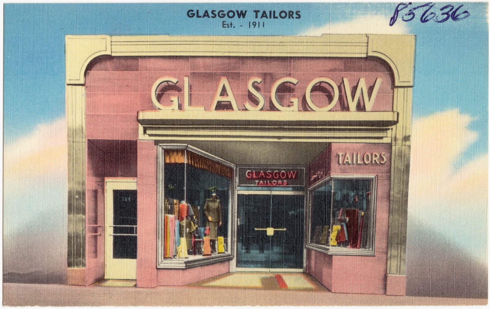 Glasgow Tailors, est. - 1911, Boston Public Library - undated
