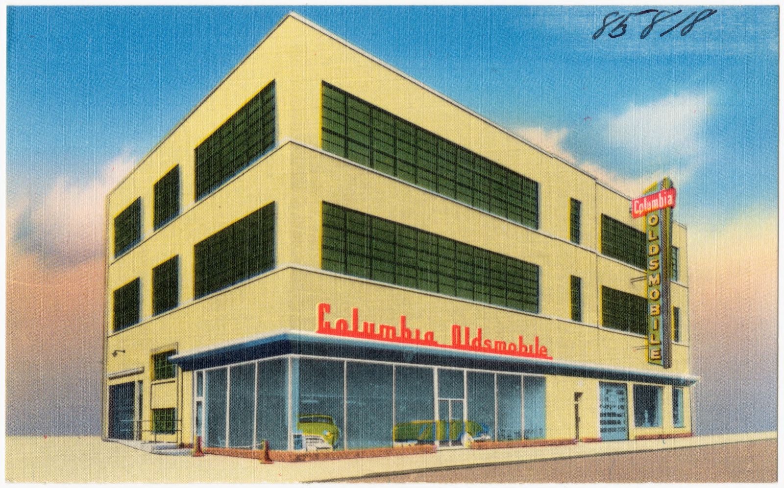 Columbia Oldsmobile, Boston Public Library - undated