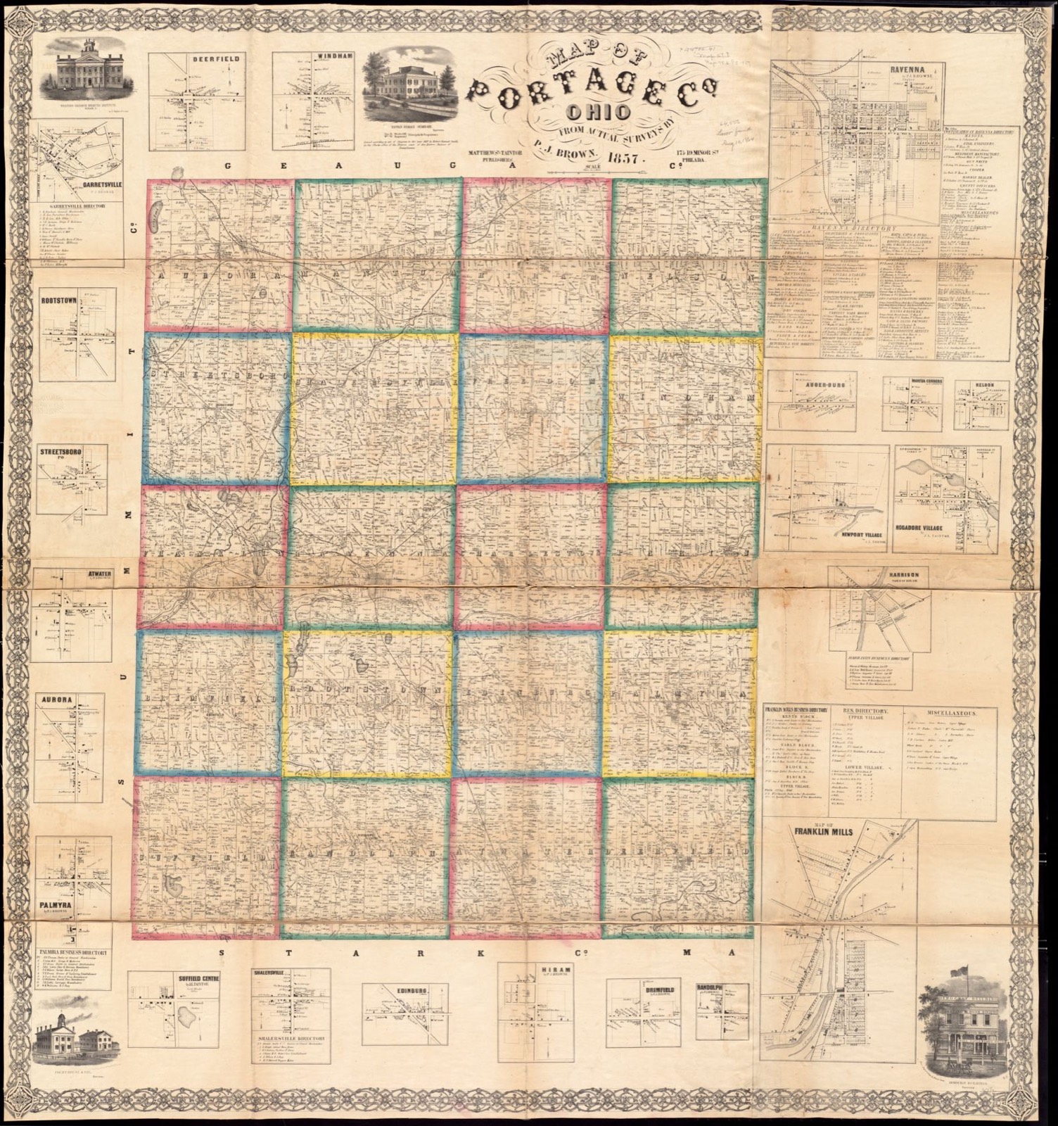 Map of Portage Co., Ohio, Boston Public Library - undated