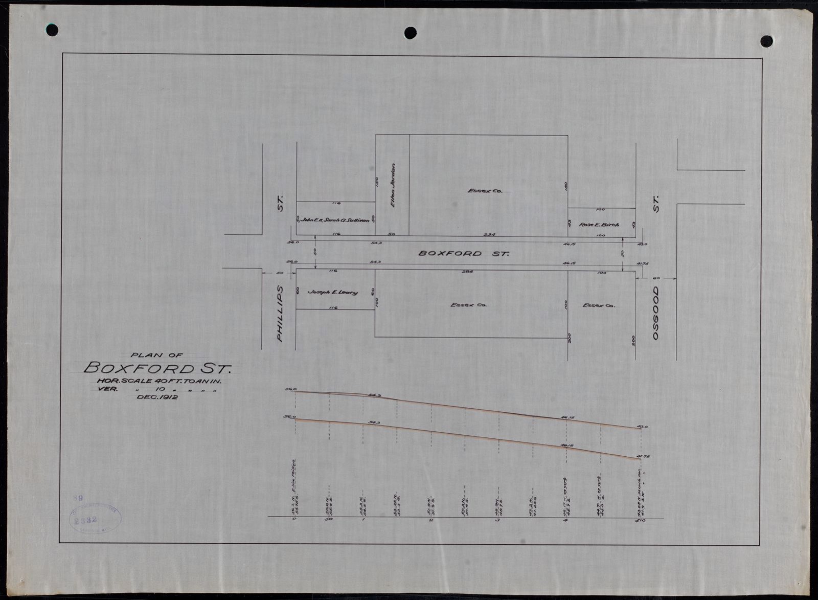 Plan of Boxford St., Lawrence Public Library - undated