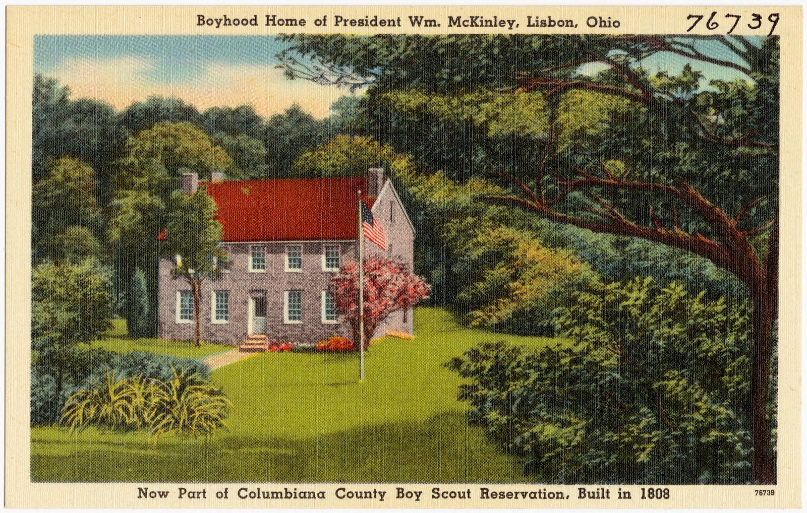 Boyhood home of President Wm. McKindley, Lisbon, Ohio. Now part of Columbiana County Boy Scout Reservation, built in 1808, Boston Public Library - undated
