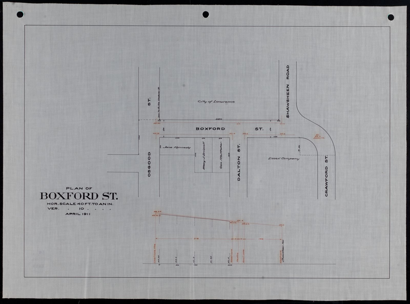 Plan of Boxford St., Lawrence Public Library - undated