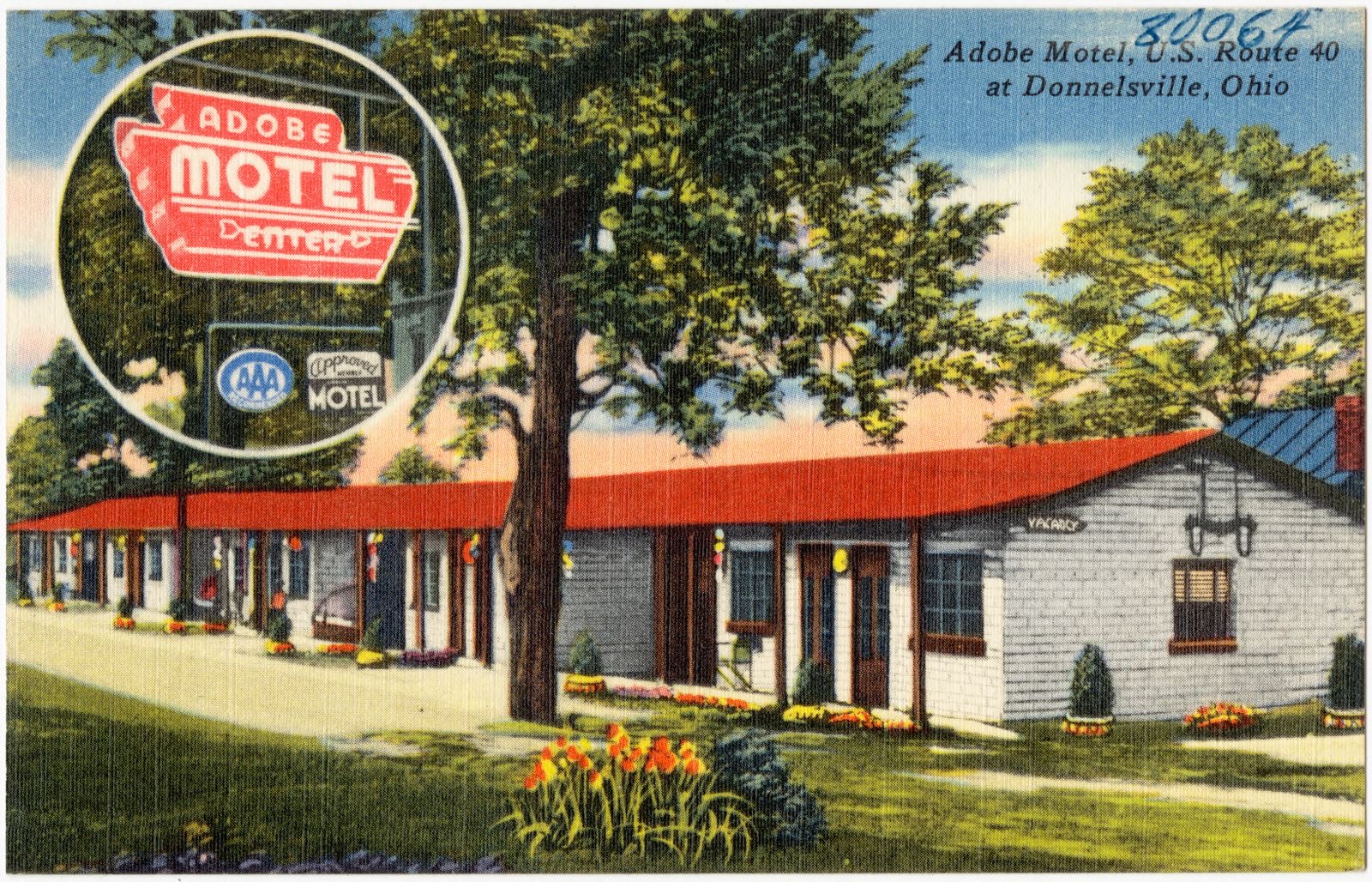 Adobe Motel, U. S. Route 40 at Donnelsville, Ohio, Boston Public Library - undated