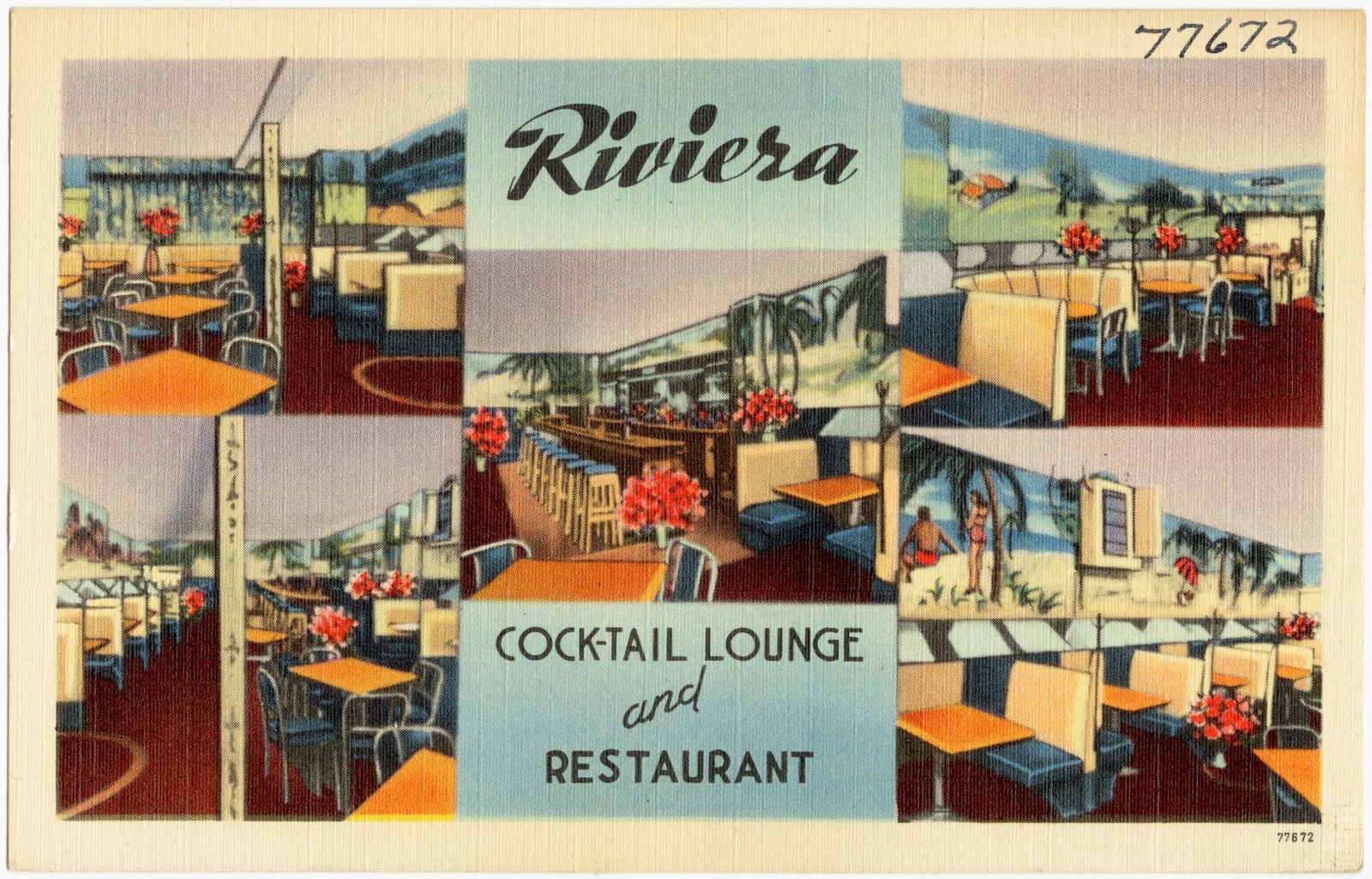 Riviera, cock-tail lounge and restaurant, Boston Public Library - undated