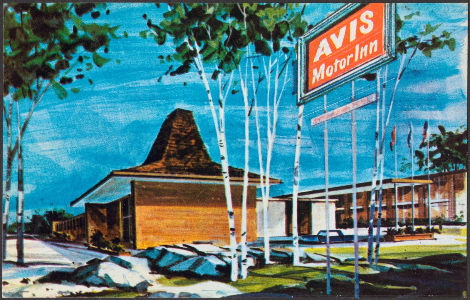 Avis Motor Inn, operated by Sheraton, Interstate 75 at Cincinnati-Dayton Road, Cincinnati-North (West Chester), Ohio, Boston Public Library - undated