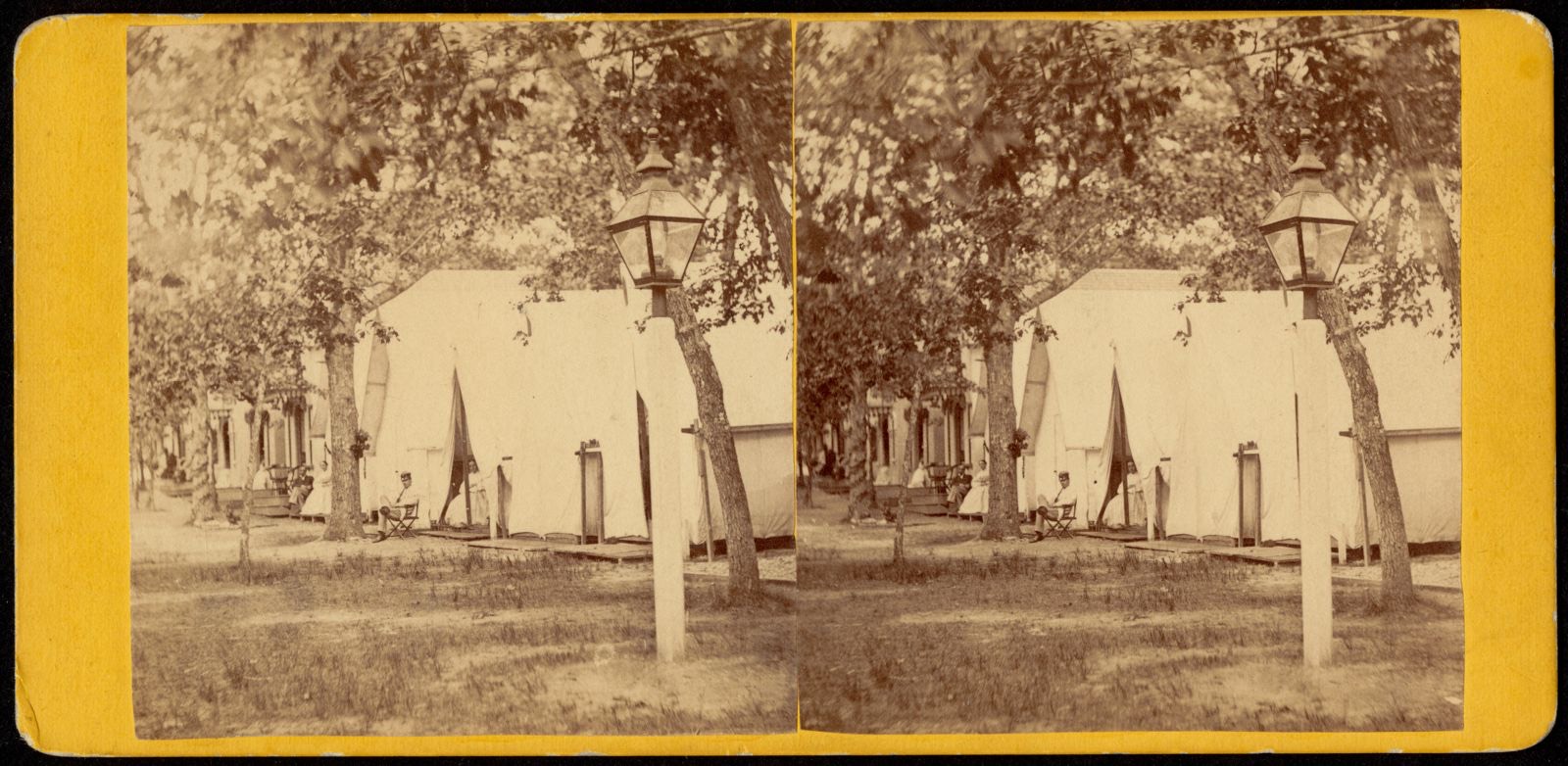 Tents on Broadway east of Offinct[?], Boston Public Library - undated